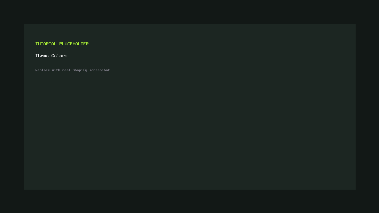 Shopify theme editor color settings placeholder