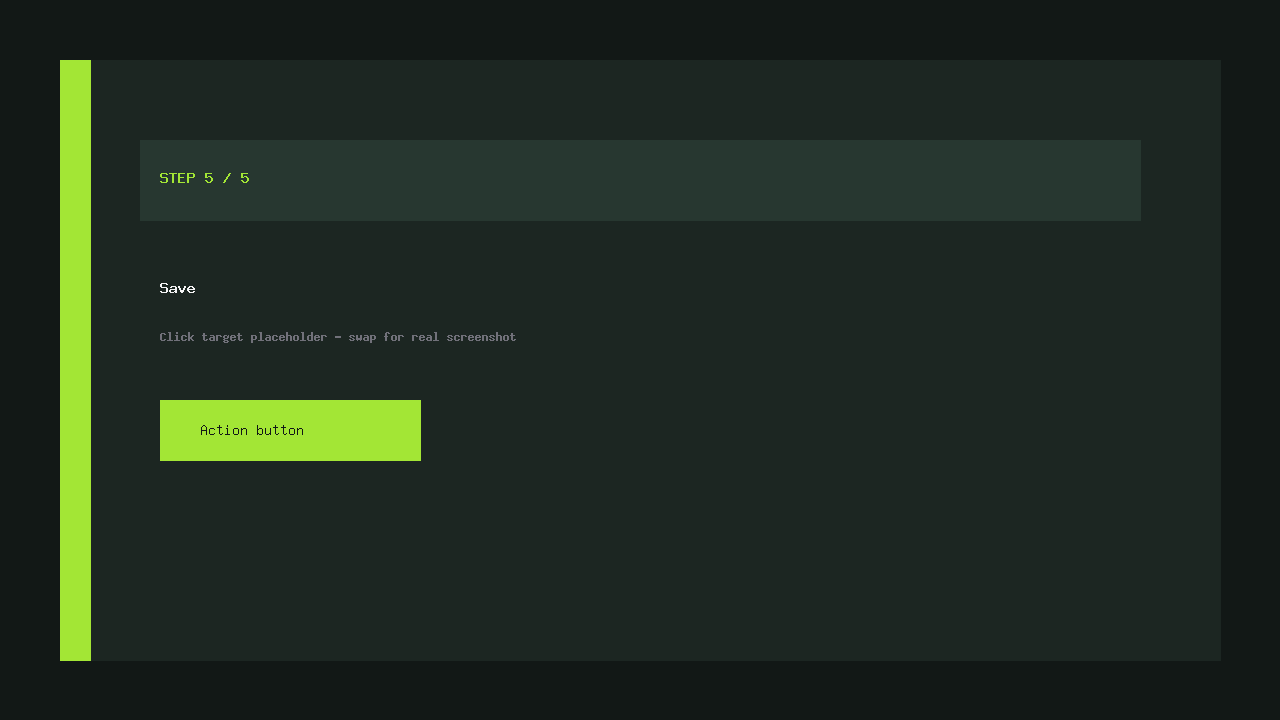 Placeholder: Save button in the theme editor